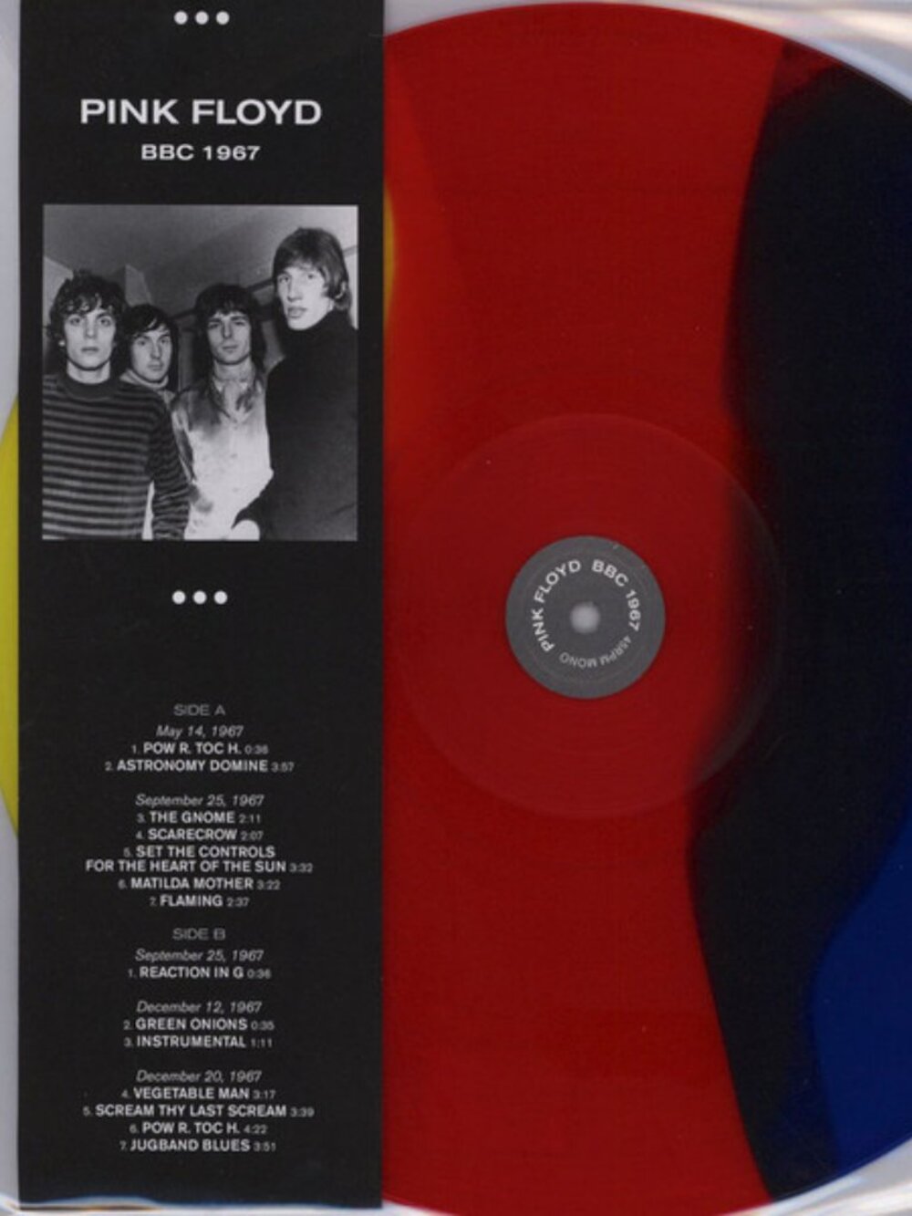 pink floyd bbc 1967 13 live tracks with syd barrett uk 2018 new color 12" 45 rpm